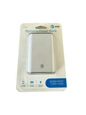 Bp75-rwh At&t Bp75rwh Portable Power Bank 7500 Mah For Mobile Devices