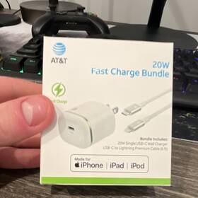 At&t G006481r00 At&t 20w Fast Charge Usb-c Wall Charger 6ft Cable White