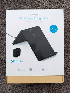 Atomi 841856112536 Qi Wireless Charging Stand 2-pack 10w Fast Charge