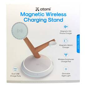 Atomi 841856185745 Qi2 Magnetic Wireless Charging Stand - Phone Watch And Earbud