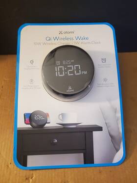 At1227 Atomi Qi Wireless Wake 10w Charger 1w Alarm Clock