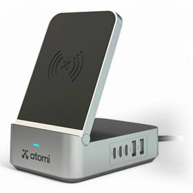 At1705-55w Atomi At1705 55w Charging Station Qi 20w Pd Port 2 Usb-c Ports Usb-a