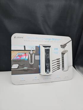 At1931 Atomi Multi-port Charge Station Ac Outlet 20w Usb-c Pd Port 12w 4 Usb