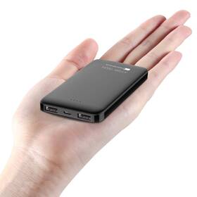 Attom Tech 699953157680 5000 Mah Dual Usb Outputs Super Slim Power Bank Ultra Small Pocket Size Mini Por