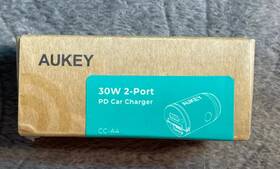 Cc-a4 Aukey 30w Fast Car Charger Dual Usb-c Ports Compatible With Iphone Samsung Pixel
