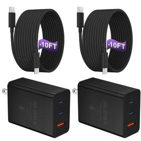 100w Auorld 385605607626 Usb C Charger Block 3-port Gan Super Fast Type Wall Ad