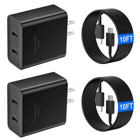Xhd-4507 Auorld 45w Usb C Fast Charger For Samsung Galaxy S25/s24/s23/s22 10ft Cable