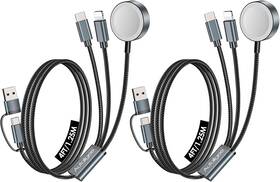 Atg002-2 Autallgee 2pack Travel Essentials For Apple Watch Charger 3 In 2 Usb C Cable Multi Cha