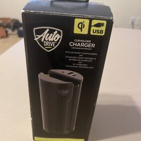 Auto Drive 445015376376 Autodrive Cupholder Wireless Charger Universal Compatibility