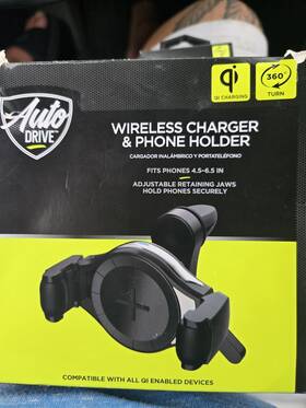 Auto Drive 681131347174 Vent-mount Wireless Charger And Phone Holder Quick Charge 3.0 Qi Car