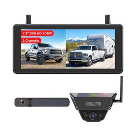 S36max Auto-vox 2 Solar Wireless Backup Camera System With Two Cameras License Plat
