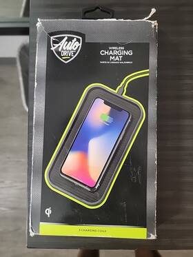 Cp230 Autodrive 195925274046 Universal Silicone Qi Wireless Charging Mat Charger - Black