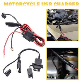 Mtc-cc-021 Auxito Autoparts Waterproof Motorcycle Sae To Usb Charger Adapter Fuse Inline Cable For Phone Gps