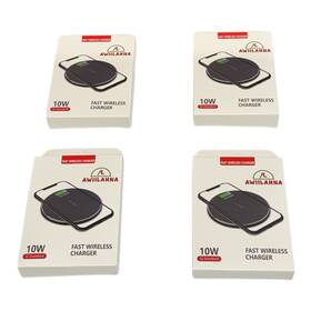 Awiilahna 198168908129 Lot Of 4 Wireless Charging Pad 10w For Apple Samsung/ Any Qi-enabled Devices New