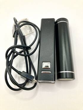 Bat-2600-bk Ax Set Of 2 Mini Portable Chargers With Charging Cord 2600mah