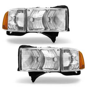 Axl-dpu0099885y Axlaha Headlights Assembly For 1999-2001 Dodge Ram 1500/2500 Sport /1999-2002 25