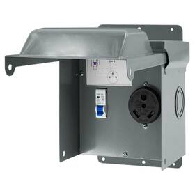 Axoten 781108357981 Temporary Power Outlet Panel Rv Pedestal Electrical 30 Amp Breaker