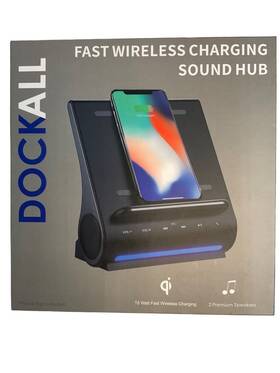D115 Azpen 859592006934 Dockall Fast Wireless Charging Sound Hub With Speakers