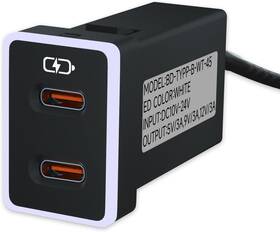 B&dog Xsin 711181024128 Car Charger For Toyota Usb C Dual Port Pd 3.0 Type Fast Charging With