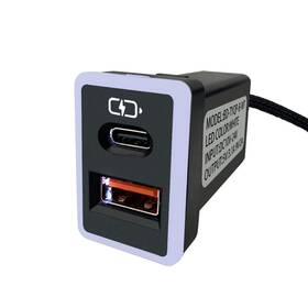 Qc3.0 B&dog Xsin 735372184354 Car Charger Pd Fast Charge Type C Usb Port Socket Charg