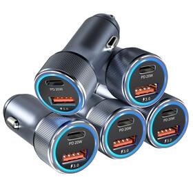 Bf-0022 Bangfun 5 Pack Usb C Car Charger 36w Dual Adapter Fast Charge Pd&qc 3.0 Ciga