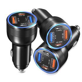 Bhcc04 Bangfun Usb C Car Charger 3 Pack 4-port 65w Dual 12v Usb-c And A Power