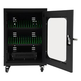 Hud211 Banlicali 30-device Charging Station Mobile Cart And Cabinet With Cable Manage