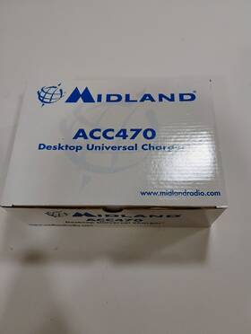 Acc470 Base Midland Fast 90 Min Desktop Universal Charger For 2 Way Radio