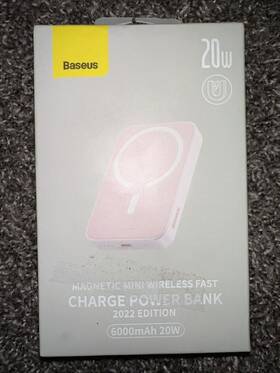 Baseus 797417109432 Wireless Portable Magnetic Power Bank 6000mah Magsafe Charger Pink