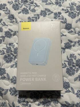 Baseus 932172636210 Magnetic Mini Wireless Fast Charge Power Bank Blue New