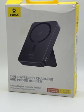 Baseus 932172647070 2 In 1 Wireless And Phone Holder 5000mah Magnetic Power Bank