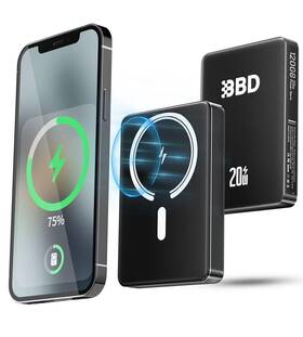 Bbd 767461666779 12000mah Magnetic Portable Charger Power Bank For Iphone 1 Pack 20w Fast Char