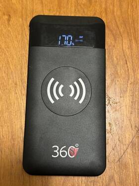 10135 Bbtek Delta 360 Black Portable Wireless Power Bank