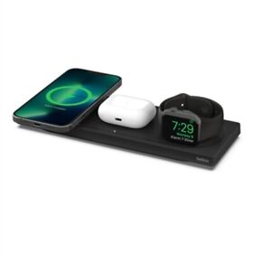 Wiz016ttbk Belkin 3-in-1 Wireless Charging Pad With Mag Safe