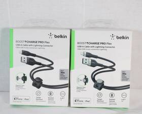 4721f6 Belkin Pack Of 2 Boost Charge Pro Flex Usb-a Cable Connector 6.6 Ft