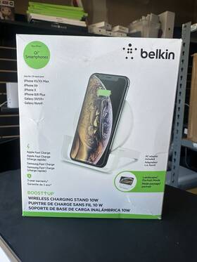 47456987-78-0 Belkin Wireless Charging Stand 10w For All Iphone And Samsung Models Zero Usage