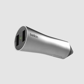 Belkin 610214654656 New Boost Up 2 Port Universal Car Charger- Gray