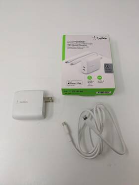 Charg3r Belkin 745883825400 40w Usb-c Pd Wall With C Cable Dual 20w Fast