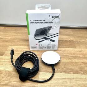 Belkin 745883839483 Boost Charge Pro Portable Wireless Charger Pad With Magsafe 15w -niob