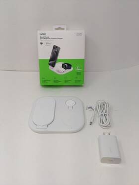 Belkin 745883890002 3-in-1 Magsafe-compatible Charger 15w Foldable For Iphone Apple Watch