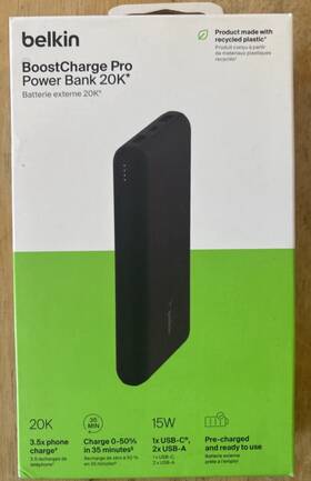 Belkin 745883912209 Lot Of 5 Boostcharge Pro 20000mah Usb-c 15w Fast Charge