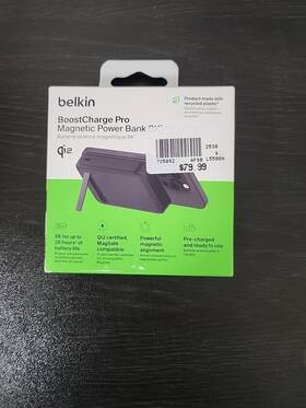 Bpd007btbk Belkin Boostcharge 10000mah Power Bank Qi2 15w Wireless Magnect Black