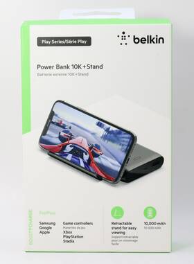 Bpz002btbk Belkin Boostcharge 10k Power Bank Stand Usb-c Portable Factory Sealed