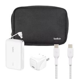 Bu040-bk-cc Belkin Usb-c Travel Bundle 10k Power Bank 30w Wall Charger Pouch