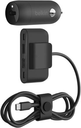 Cca004 Belkin Boost Charge 30w Fast Car Charger Usb-c Power Delivery Port 4-port Usb