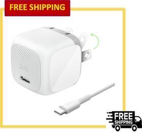 Wca009 Belkin Usb C Pd 3.1 Wall Charger Block 20w With Cable Fast Charging White