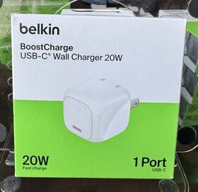 Wca009whtl Belkin Boostcharge Usb-c 20w Fast Charge Charger With 1 Type-c Port