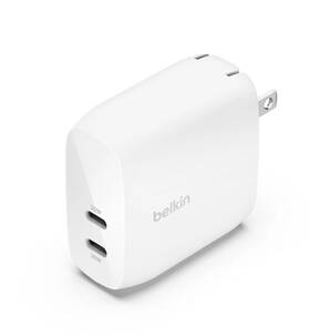 Wcy011dqwh Belkin Boostcharge 60w Dual Usb-c Wall Charger Pd Pps White Fast