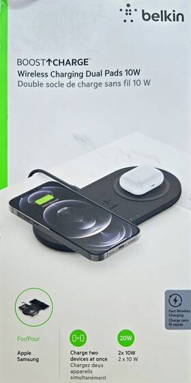 Wiy006dqbk-wm Belkin Boostcharge Wireless Charging Pads 10w For Iphone And Samsung - Black