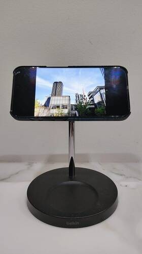 Wiz010ttwh Belkin Boost Charge Pro 2-in-1 Wireless Charger Stand With Magsafe Free Ship